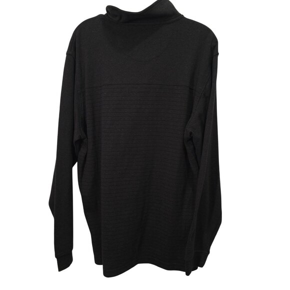 Van Heusen Men's Black Half-Zip Long Sleeve Pullover Sweatshirt L/G Size - Picture 10 of 15